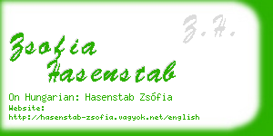 zsofia hasenstab business card